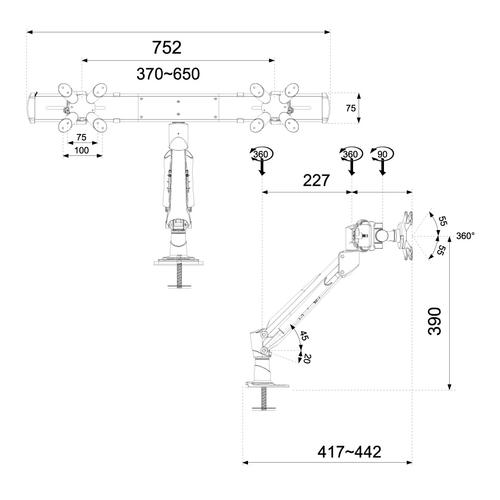 Ramię monitora Neomounts FPMA-D940DG