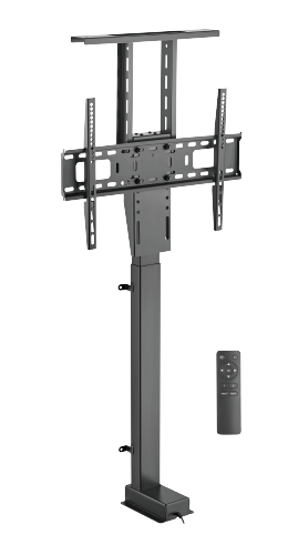 Wolff Mount Elektryczny podnośnik telewizora pionowy do 80 cali i 60 kilogramów z aplikacją i pilotem 106 cm