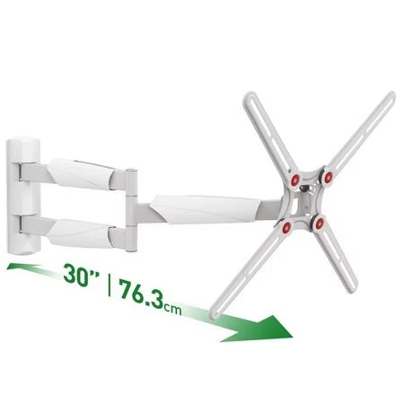 Barkan Mounts Extra długi uchwyt ścienny do ekranów do 65 cali |VESA 400x400 |Uniwersalny |Kolor: biały