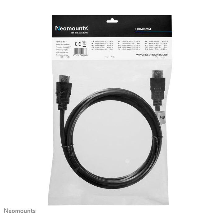 Kabel HDMI 1.4, High speed, HDMI 19 pinów M/M, 1,8 metra