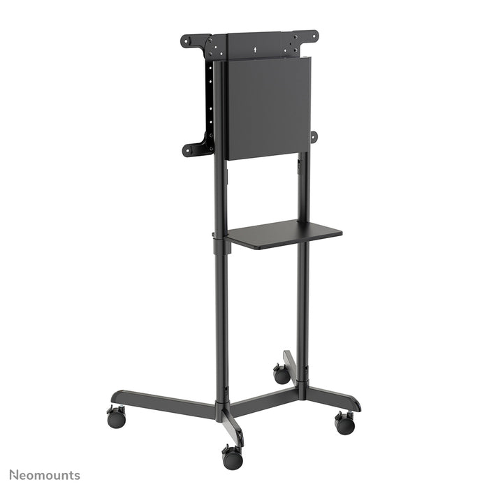 Neomounts NS-M1250 czarny to mobilny mebel na ekrany płaskie do 70 cali (178 cm). W zestawie półka na laptopa - czarny