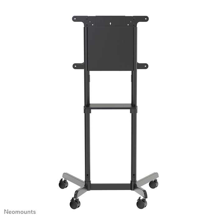 Neomounts NS-M1250 czarny to mobilny mebel na ekrany płaskie do 70 cali (178 cm). W zestawie półka na laptopa - czarny