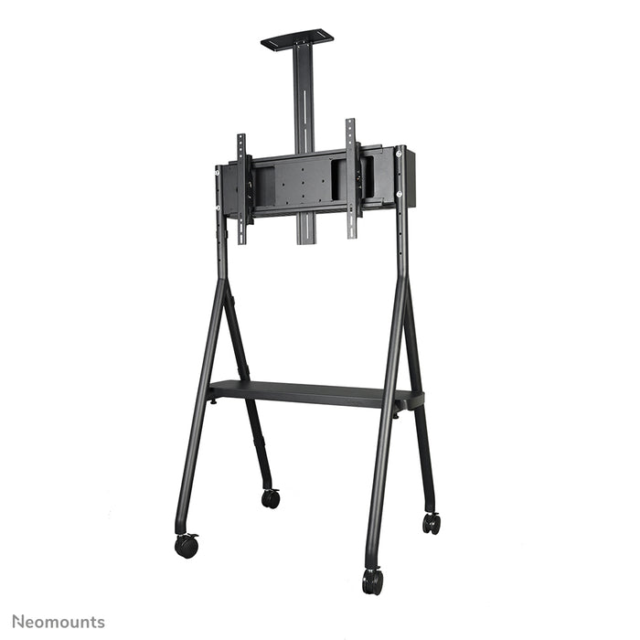 Neomounts NS-M1500 czarny to mobilny mebel na ekrany płaskie do 65 cali (165 cm). W zestawie półka na laptopa - czarny