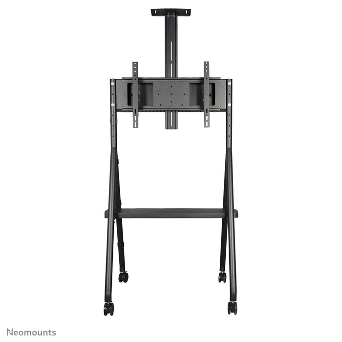 Neomounts NS-M1500 czarny to mobilny mebel na ekrany płaskie do 65 cali (165 cm). W zestawie półka na laptopa - czarny