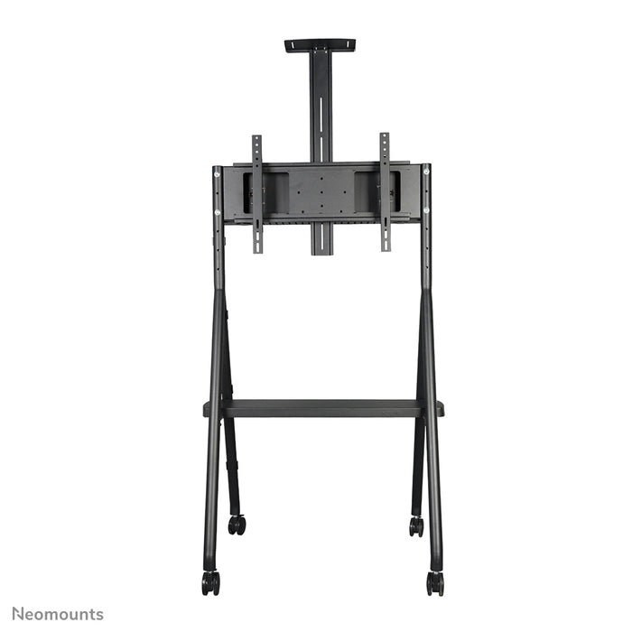 Neomounts NS-M1500 czarny to mobilny mebel na ekrany płaskie do 65 cali (165 cm). W zestawie półka na laptopa - czarny