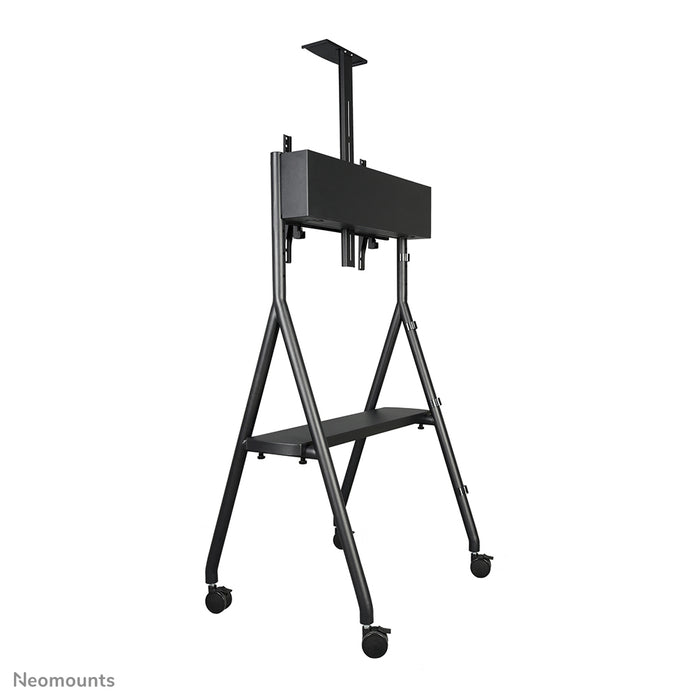 Neomounts NS-M1500 czarny to mobilny mebel na ekrany płaskie do 65 cali (165 cm). W zestawie półka na laptopa - czarny