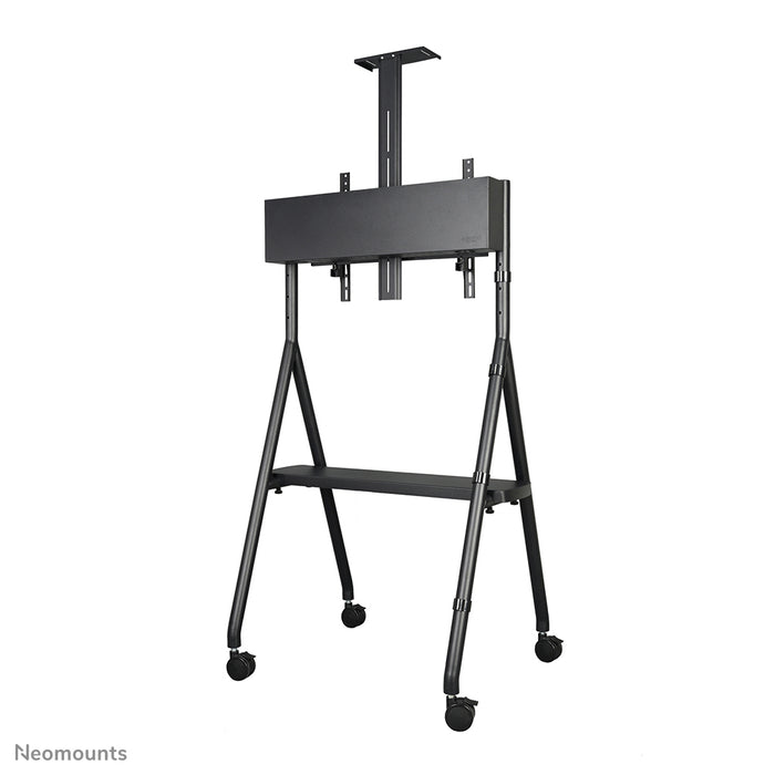 Neomounts NS-M1500 czarny to mobilny mebel na ekrany płaskie do 65 cali (165 cm). W zestawie półka na laptopa - czarny