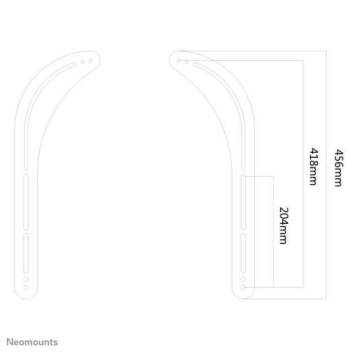 Uchwyt na soundbar Neomounts, model NS-SB100, jest idealny do montażu soundbara pod telewizorami z ekranem płaskim.