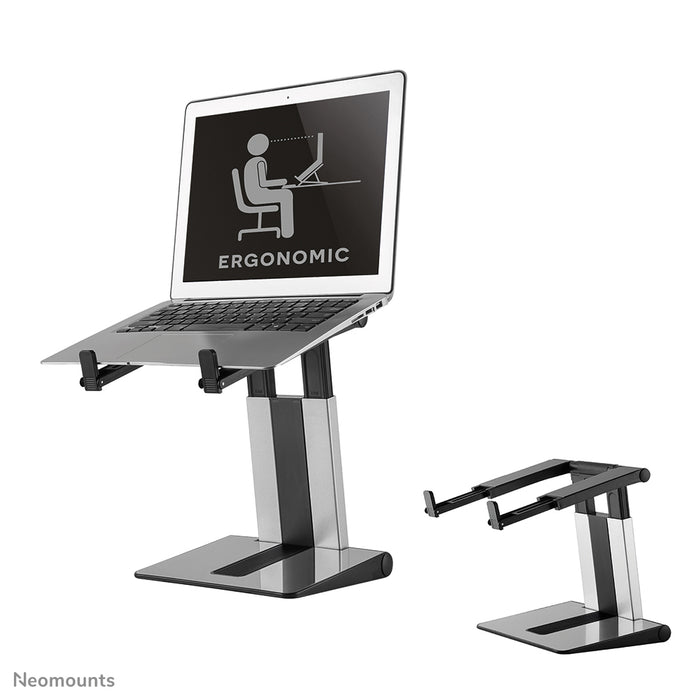 Neomounts składana podstawka pod laptopa - srebrno-czarna