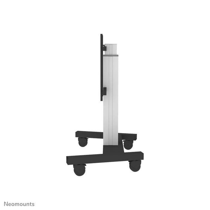 Neomounts PLASMA-M2250 srebrny to elektrycznie regulowana w wysokości wózek do ekranów płaskich do 100 cali.