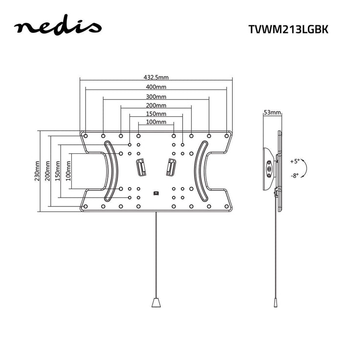Uchwyt ścienny do TV z funkcją pochylania | LG | 32 - 65" | Maks. 30 kg